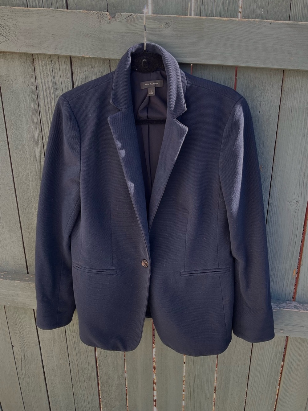 Ann Taylor Women’s Blue Single-Button Blazer